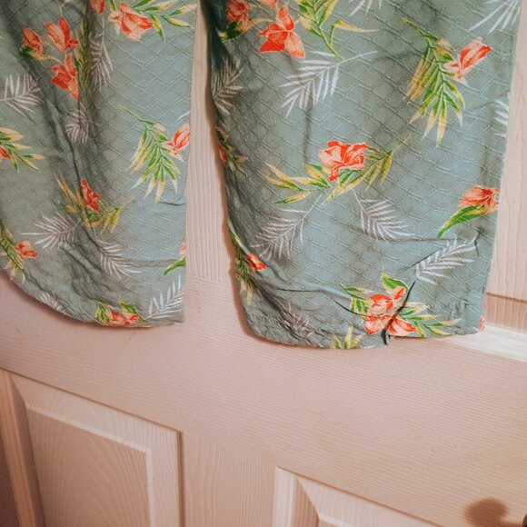 Tranquil And True Womens Lounge Pants, Sz S, Teal Floral, Hi Rise, NWOT - Picture 7 of 8